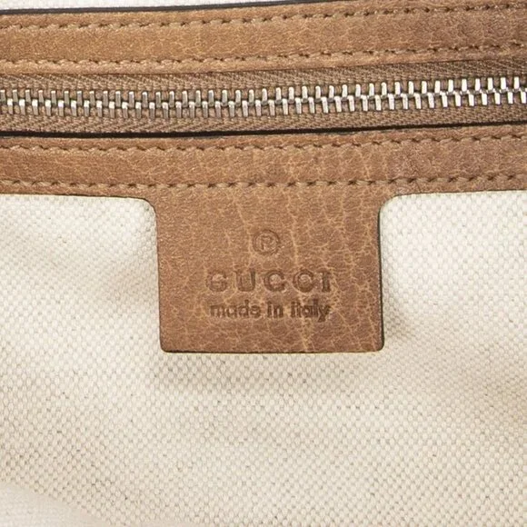 Gucci Brown Beige GG Canvas Shoulder Bag - Picture 10 of 10